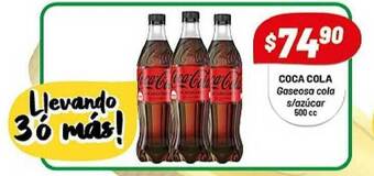Almacor Coca Cola Gaseosa Cola S Azucar 500cc oferta