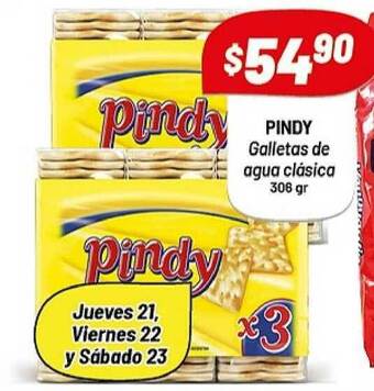 Almacor Pindy Galletas De Agua Clasica 308gr oferta