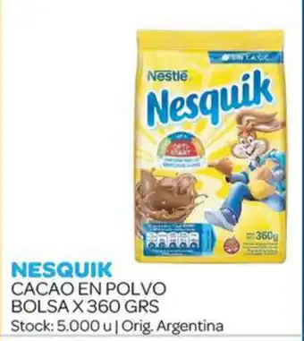 Carrefour Maxi Nesquik Cacao En Polvo Bolsa x 360grs oferta