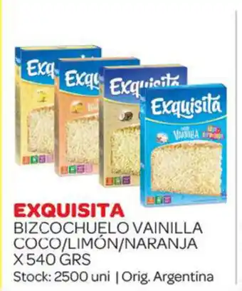 Carrefour Maxi Exquisita Bizcochuelo Vainilla Coco/Limón/Naranja x 540grs oferta
