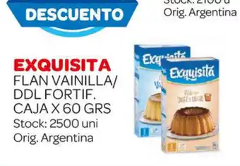 Carrefour Maxi Ezquisita Flan Vainilla/DDL Fortif. Caja x 60grs oferta