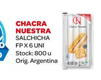 Carrefour Maxi Chacra Nuestra Salchicha FP x 6 uni oferta