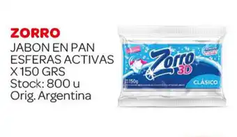 Carrefour Maxi Zorro Jabon En Pan Esferas Activas x 150grs oferta
