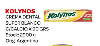 Carrefour Maxi Kolynos Crema Dental Super Blanco C/Calcio x 90grs oferta