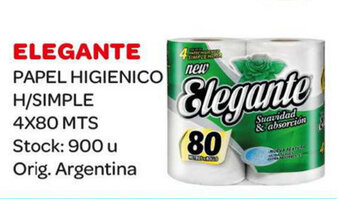 Carrefour Maxi Elegante Papel Higienico H/Simple 4x80 mts oferta