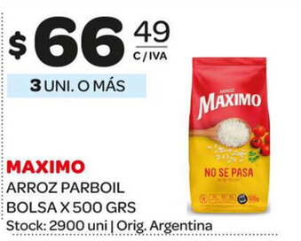 Carrefour Maxi Maximo Arroz Parboil Bolsa x 500grs oferta