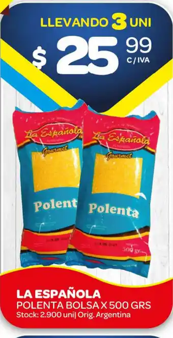 Carrefour Maxi La Española Polenta Bolsa x 500grs oferta