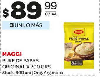 Carrefour Maxi Maggi Pure De Papas Original x 200grs oferta
