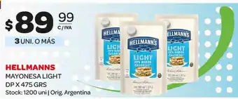 Carrefour Maxi Hellmanns Mayonesa Light DP x 475grs oferta
