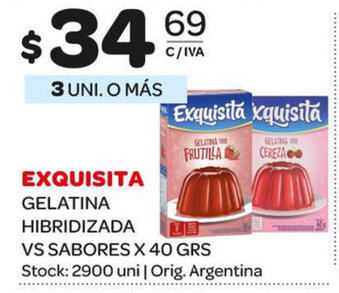 Carrefour Maxi Exquisita Gelatina Hibridizada vs Sabores x 40grs oferta