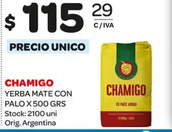 Carrefour Maxi Chamigo Yerba Mate Con Palo x 500grs oferta