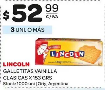 Carrefour Maxi Lincoln Galletitas Vainilla Clasicas x 153grs oferta