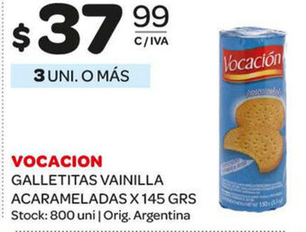 Carrefour Maxi Vocacion Galletitas Vainilla Acarameladas x 145grs oferta