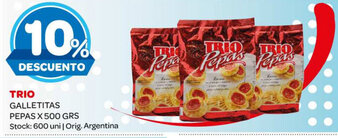 Carrefour Maxi Trio Galletitas Pepas x 500grs oferta