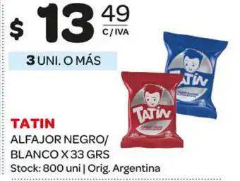 Carrefour Maxi Tatin Alfajor Negro/Blanco x 33grs oferta