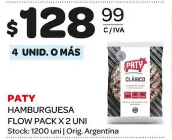 Carrefour Maxi Paty Hamburguesa Flow Pack x 2uni oferta