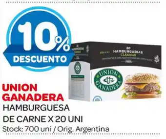 Carrefour Maxi Union Ganadera Hamburguesa De Carne x 20uni oferta