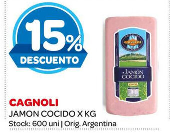 Carrefour Maxi Cagnoli Jamon Cocido x kg oferta