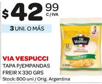 Carrefour Maxi Via Vespucci Tapa P/Empandas Freir x 330grs oferta