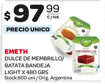 Carrefour Maxi Emeth Dulce de Membrillo/Batata Bandeja Light x 480grs oferta