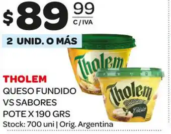 Carrefour Maxi Tholem Queso Fundido vs Sabores Pote x 190grs oferta