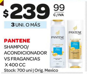 Carrefour Maxi Pantene Shampoo/Acondicionador Vs Fragancias x 400cc oferta