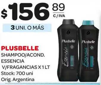 Carrefour Maxi Plusbelle Shampoo/Acondicionador Essencia V/Fragancias x 1Lt oferta