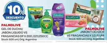 Carrefour Maxi Palmolive Gel de Ducha/Jabon Liquido Vs Fragancias DP x 200/221/250cc Y Palmolive Jabon Tocador Vs Fragancias x 1/3 / 6 uni oferta