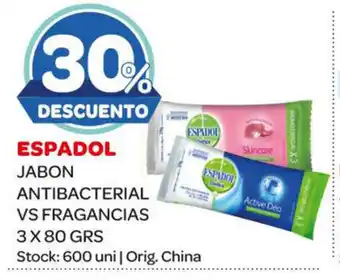 Carrefour Maxi Espadol Jabon Antibacterial Vs Fragancias 3 x 80grs oferta