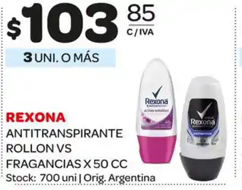 Carrefour Maxi Rexona Antitranspirante Rollon Vs Fragancias x 50cc oferta
