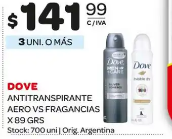 Carrefour Maxi Dove Antitranspirante Aero Vs Fragancias x 89grs oferta