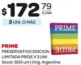 Carrefour Maxi Prime Preservativo Edicion Limitada Pride x 3uni oferta