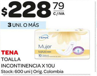 Carrefour Maxi Tena Toalla Incontinencia x 10u oferta