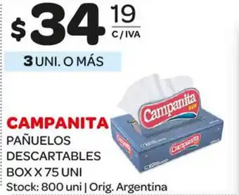 Carrefour Maxi Campanita Pañuelos Descartables Box x 75uni oferta