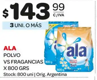 Carrefour Maxi Ala Polvo Vs Fragancias x 800grs oferta