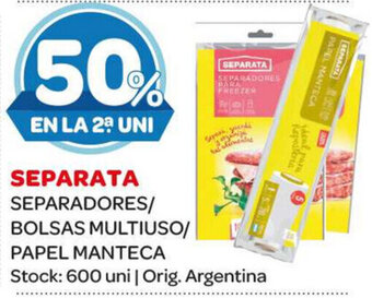 Carrefour Maxi Separata Separadores/Bolsas Multiuso/Papel Manteca oferta