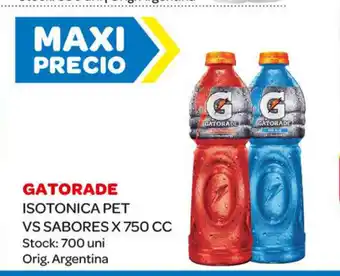 Carrefour Maxi Gatorade Isotonica Pet Vs Sabores x 750cc oferta