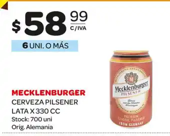 Carrefour Maxi Mecklenburger Cerveza Pilsener Lata x 330cc oferta