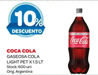 Carrefour Maxi Coca Cola Gaseosa Cola Light Pet x 1.5Lt oferta