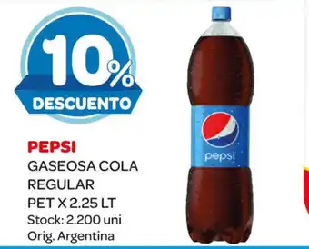 Carrefour Maxi Pepsi Gaseosa Cola Regular Pet x 2.25Lt oferta