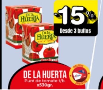 Supermayorista Vital De La Huerta Puré de tomate t/b x 530gr oferta