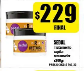 Supermayorista Vital Sedal Tratamiento capilar restaurador x300gr oferta