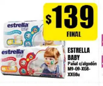 Supermayorista Vital Estrella Baby Pañal c/algodó M9-G9-XG8-XXG8u oferta