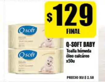 Supermayorista Vital Q-Soft Baby Toalla húmeda óleo calcáreo x50u oferta