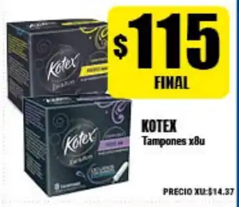 Supermayorista Vital Kotex Tampones x8u oferta