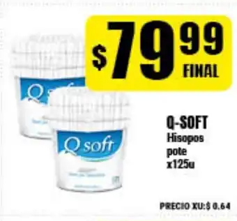 Supermayorista Vital Q-Soft Hisopos pote x125u oferta