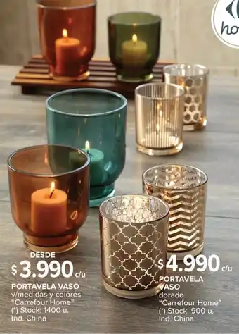 Carrefour PORTAVELA VASO oferta