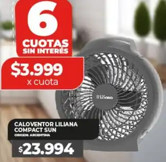Supermayorista Vital CALOVENTOR LILIANA COMPACT SUN oferta