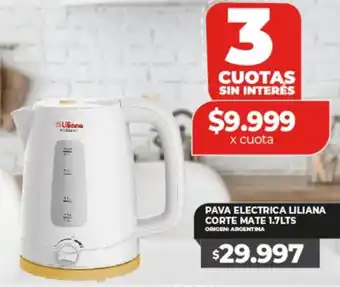 Supermayorista Vital PAVA ELECTRICA LILIANA CORTE MATE 1.7LT oferta