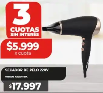 Supermayorista Vital SECADOR DE PELO 220V oferta